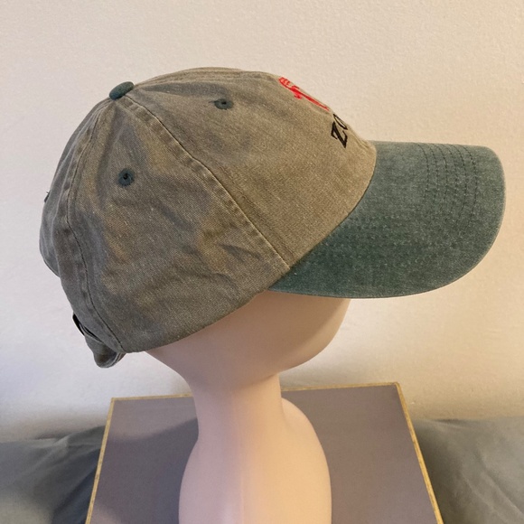 ZOE Cap Olive Green Embroidered with Red Design Streetwear - Picture 9 of 16